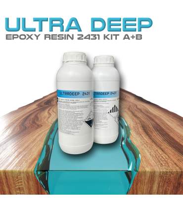 Transparentes Epoxidharz 2431 ULTRA DEEP STARDUST 1.8kg für Dickguss