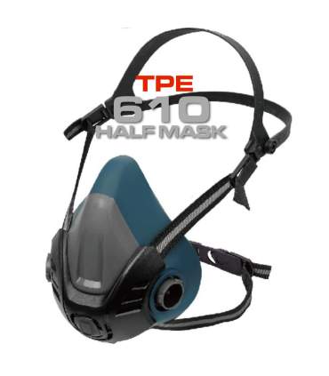 Professionelle Atemschutzmaske mit Filterpatrone für die Autolackierung, Modell 610