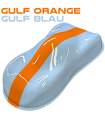 GULFORANGE und GULFBLAU Farbe