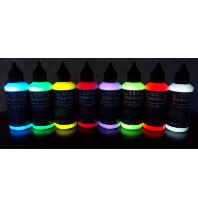 8 Farben für Blacklight Set