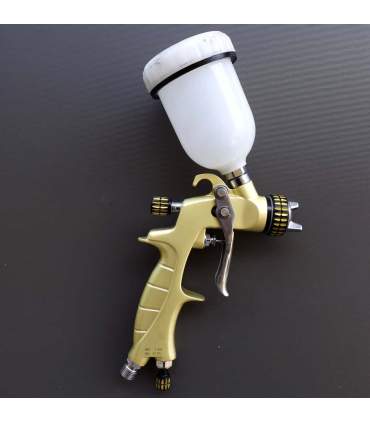 Mini Pistole - SAT HVLP Premium Gold 0.8mm + KIT 1.0mm