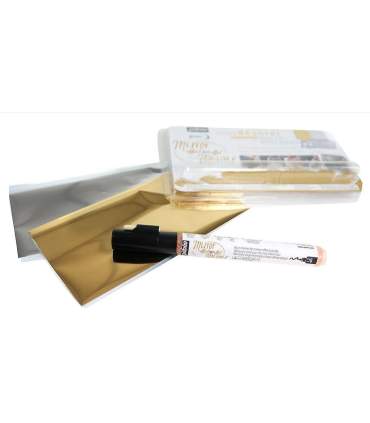 durchgehender Klebemarker  mit aufgeschlagenem Eigelb-Effekt  1,2mm + 2 Spiegeleffektblätter