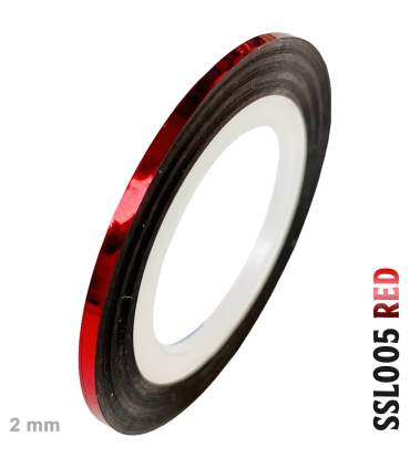 verchromte und holographische selbstklebende Bänder als Rolle von 2mm x 20 m erhältlich