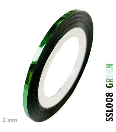 verchromte und holographische selbstklebende Bänder als Rolle von 2mm x 20 m erhältlich