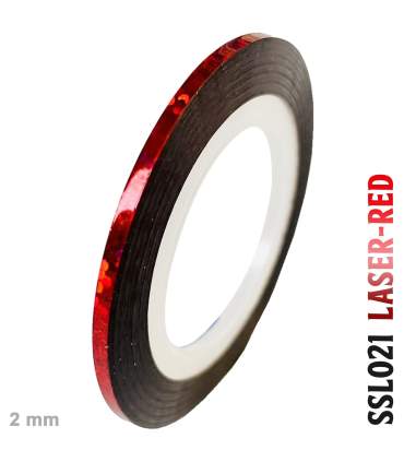 verchromte und holographische selbstklebende Bänder als Rolle von 2mm x 20 m erhältlich