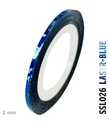 verchromte und holographische selbstklebende Bänder als Rolle von 2mm x 20 m erhältlich