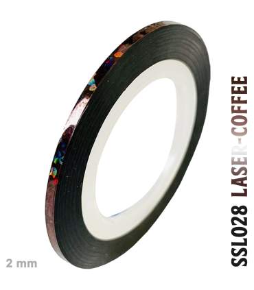 verchromte und holographische selbstklebende Bänder als Rolle von 2mm x 20 m erhältlich