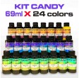 Set mit 24 konzentrierten Candy-Farben in 69ml-Format