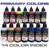 14 Grundfarben Color Index für Airbrush