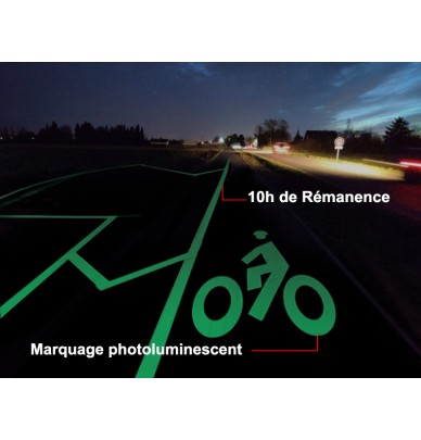 Phosphoreszierende Farbe für Straßen und Radwege