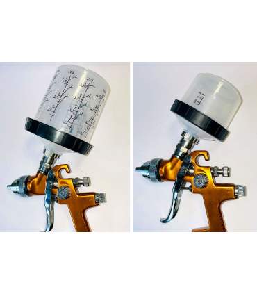 Kit  mit 50 Einwegbechern für Spritzpistolen in 200ml oder 600ml