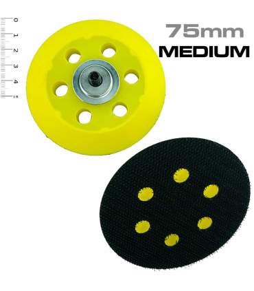 Selbstklemmender Mini- Schleifteller  mit Klettverschluss  als 50 et 75 mm erhältlich