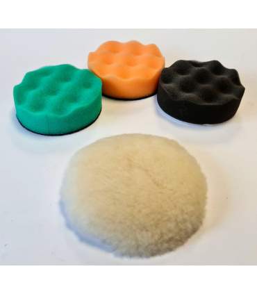 Mini-Druckluftpolierer 75 mm mit Teller und Schaumstoff