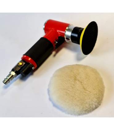 Mini-Druckluftpolierer 75 mm mit Teller und Schaumstoff