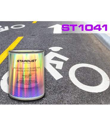 Weißer oder farbiger Lack für Verkehrszeichen.