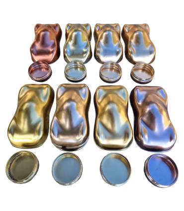 Goldene , bronze, kupferfarbene , platinblonde  Go-Chrome- Farbe