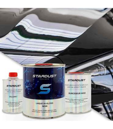 Hochglänzender schwarzer Hochglanz-Lack