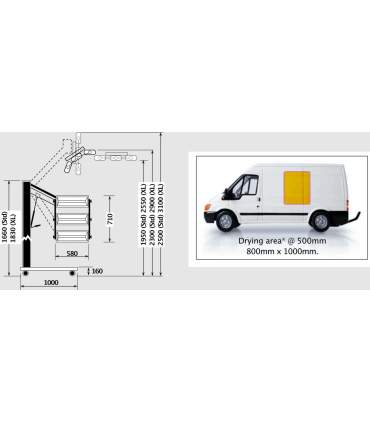 Mobile Karosserie-Infrarotlampe 3000W – mit beweglichem Arm und Steuerung