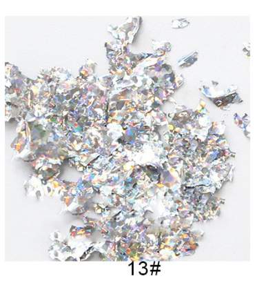 Metallisierte Flockenfolie - 10 Farben x 5 Gramm.