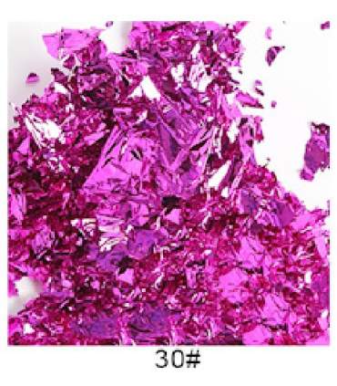 Metallisierte Flockenfolie - 10 Farben x 5 Gramm.