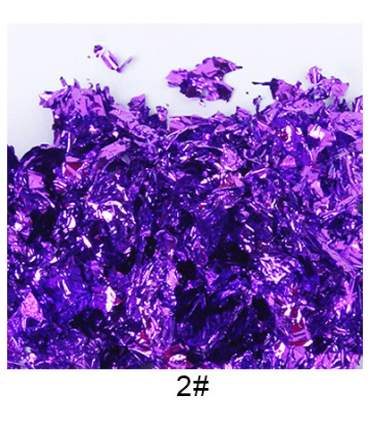 Metallisierte Flockenfolie - 10 Farben x 5 Gramm.