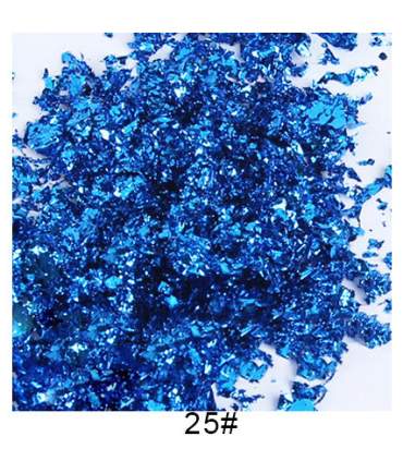 Metallisierte Flockenfolie - 10 Farben x 5 Gramm.