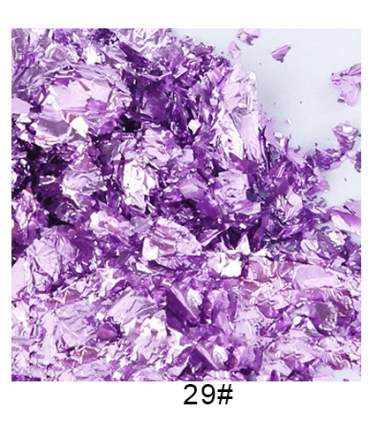 Metallisierte Flockenfolie - 10 Farben x 5 Gramm.