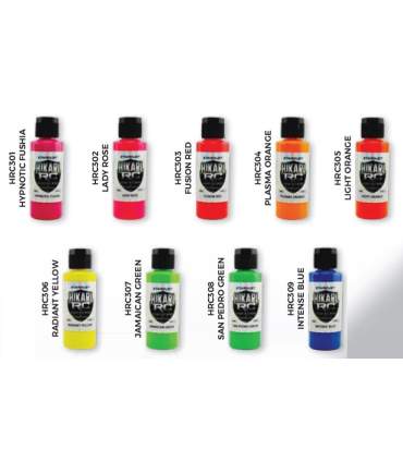 fluoreszierende Farbe  für RC- und Lexan-Modellbau - 8 Farben HIKARI R/C erhältlich