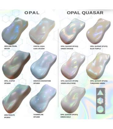 Kompletter Satz Opaleffekt-Lackierung für Motorräder.