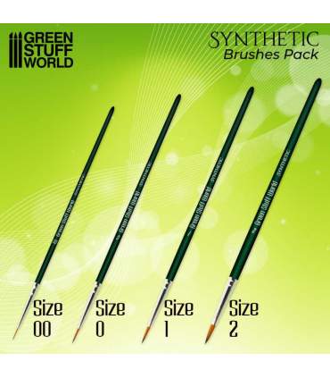 Synthetischer Pinsel für Modelliermalerei und 3D-Druck GREEN SERIES-Reihe