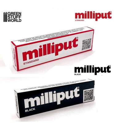 Milliput Standard Gelb, Grau oder Schwarz