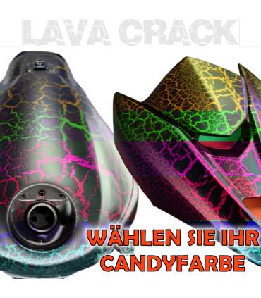 Kompletter Lava Crack Motorrad-Lacksatz - Farbe frei wählbar