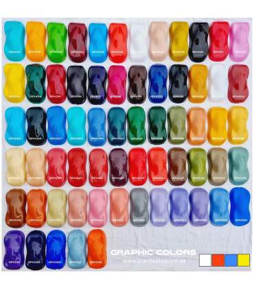 Lackierung aus Spraydose für Fahrrad  - 63 Farben der Serie  Graphic im  400ml-Format erhältlich