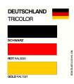 Schwarze, rote und goldene Farben für die deutsche Flagge – Spray oder Airbrush