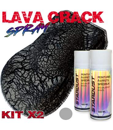 Crackle-Effekt-Lackierung im 2er-Set mit 400ml LavaCrack-Spraydosen
