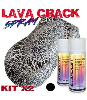 Crackle-Effekt-Lackierung im 2er-Set mit 400ml LavaCrack-Spraydosen