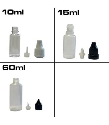 Mini-Plastikflasche 10 ml, 15 ml oder 60 ml