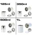 Metallfarbtöpfe mit Deckel von 125ml bis 5L