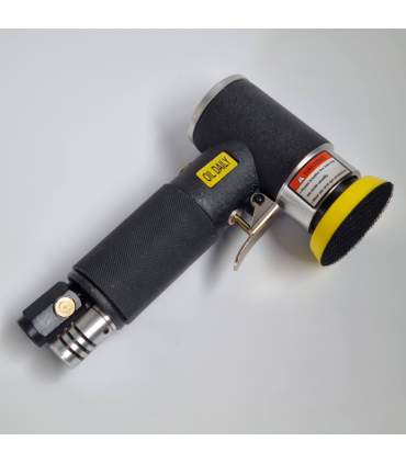 Kleine pneumatische und orbitale  Schleifmaschine von 50 mm mit Mini-Schleifscheiben.