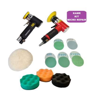 Mini-Druckluftpolierer 75 mm mit Teller und Schaumstoff