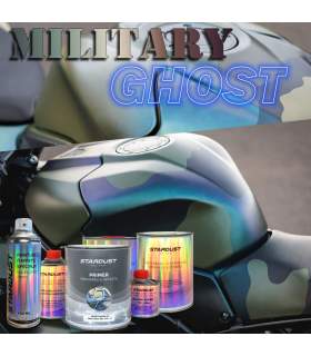 Motorradlackierung im MILITARY GHOST-Look – matt-perlmuttfarben